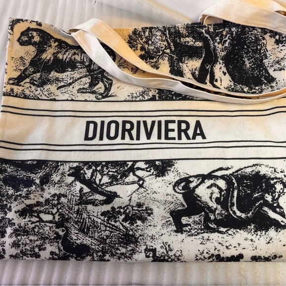 Christian Dior Straw Tote Bag Dioriviera Toile Raffia Christian Dior Tote bags - Picture 5 of 5